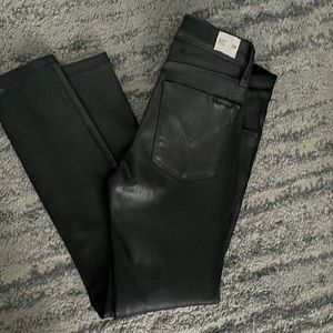 Hudson Black shiny stretchy Midrise Nico